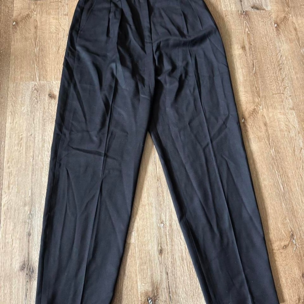 Nili Lotan Black Straight Leg Trousers Size 10